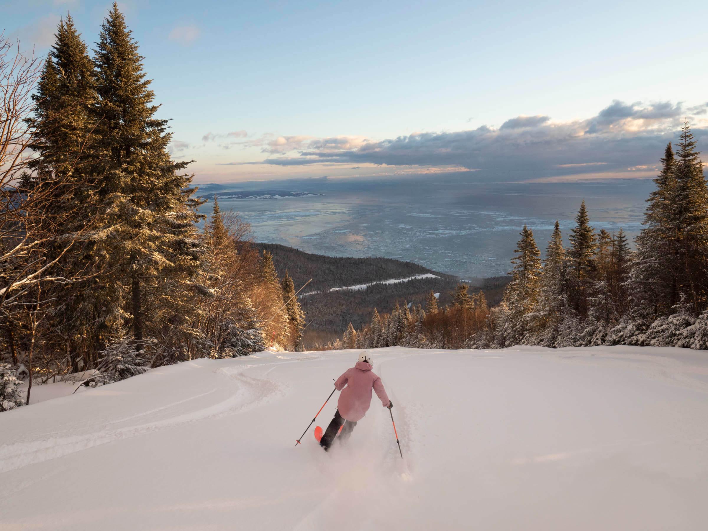 downhill skiing near quebec city le massif charlevoix