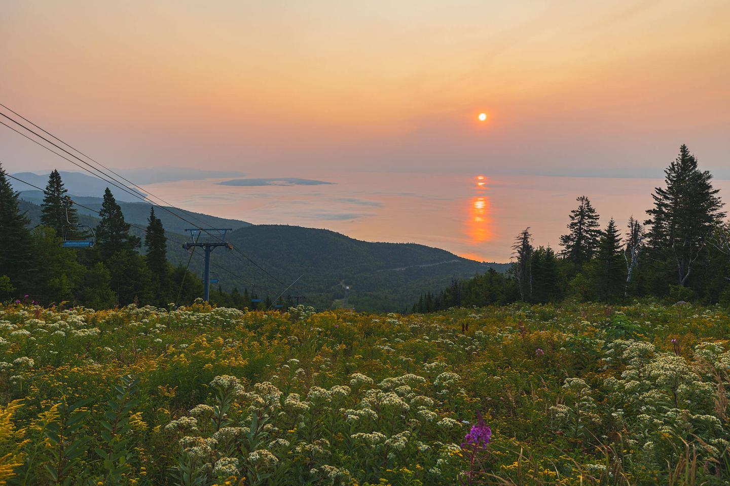 summer sunset at Le Massif