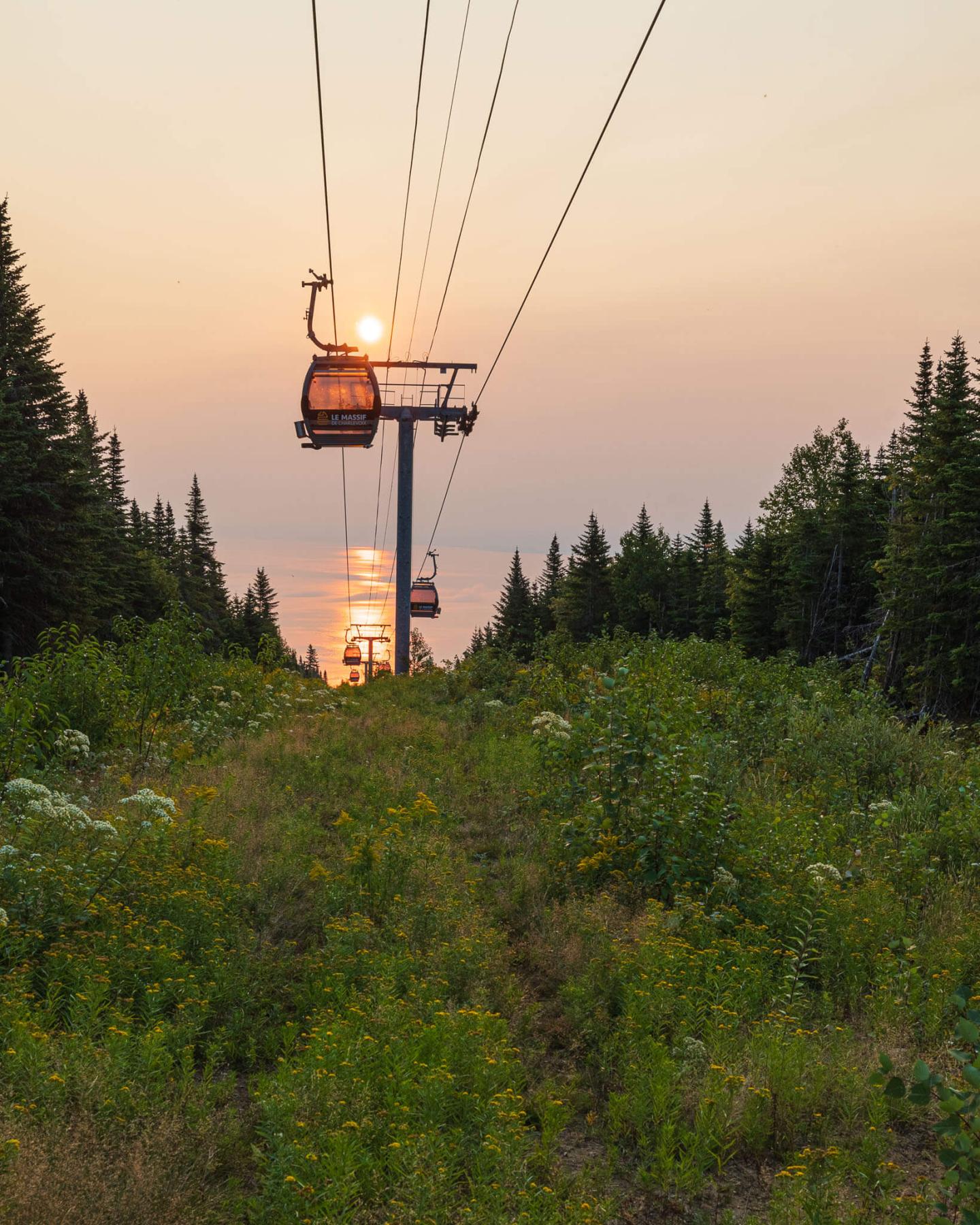 gondola at sunset