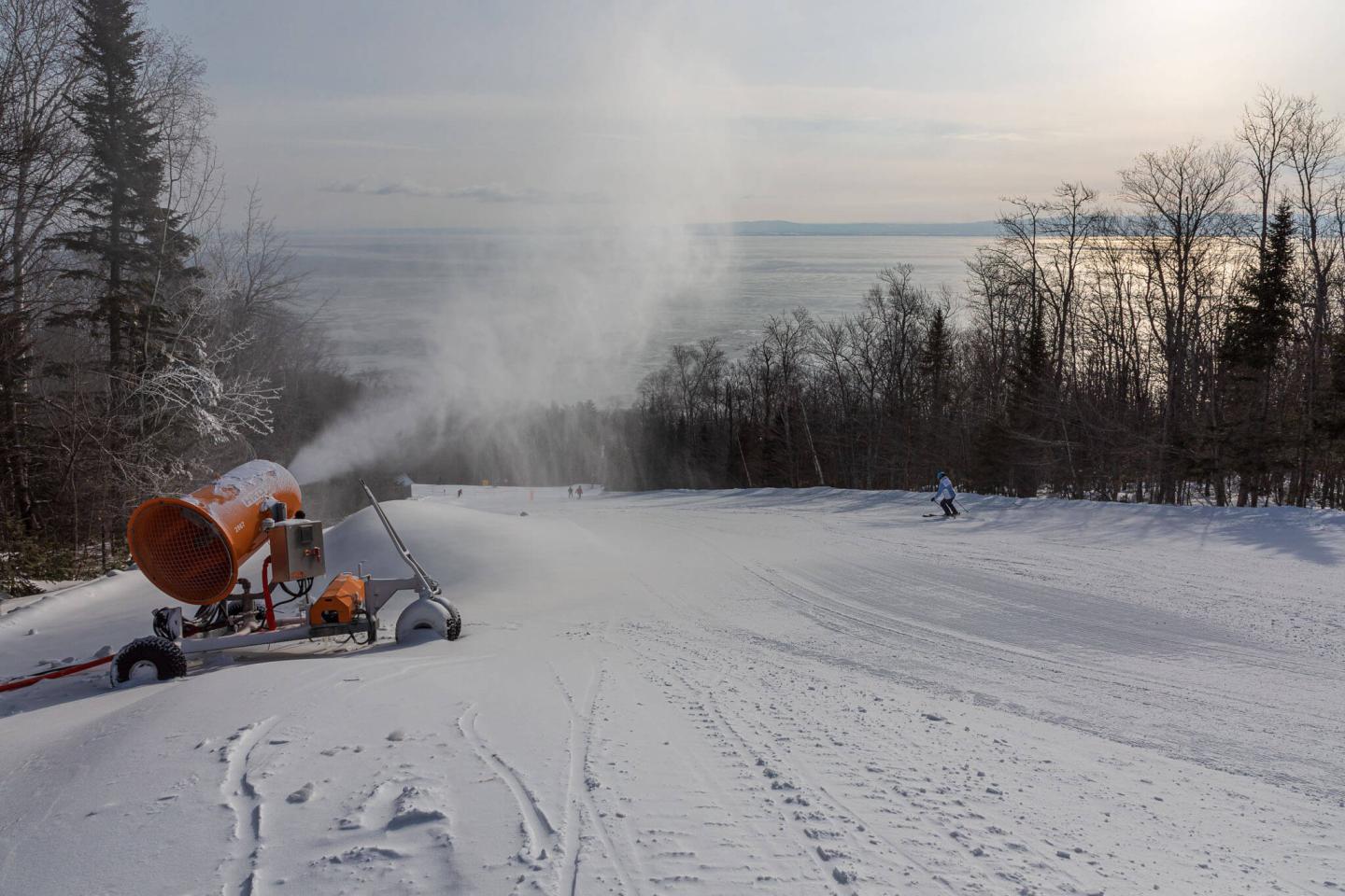 snow making in progress