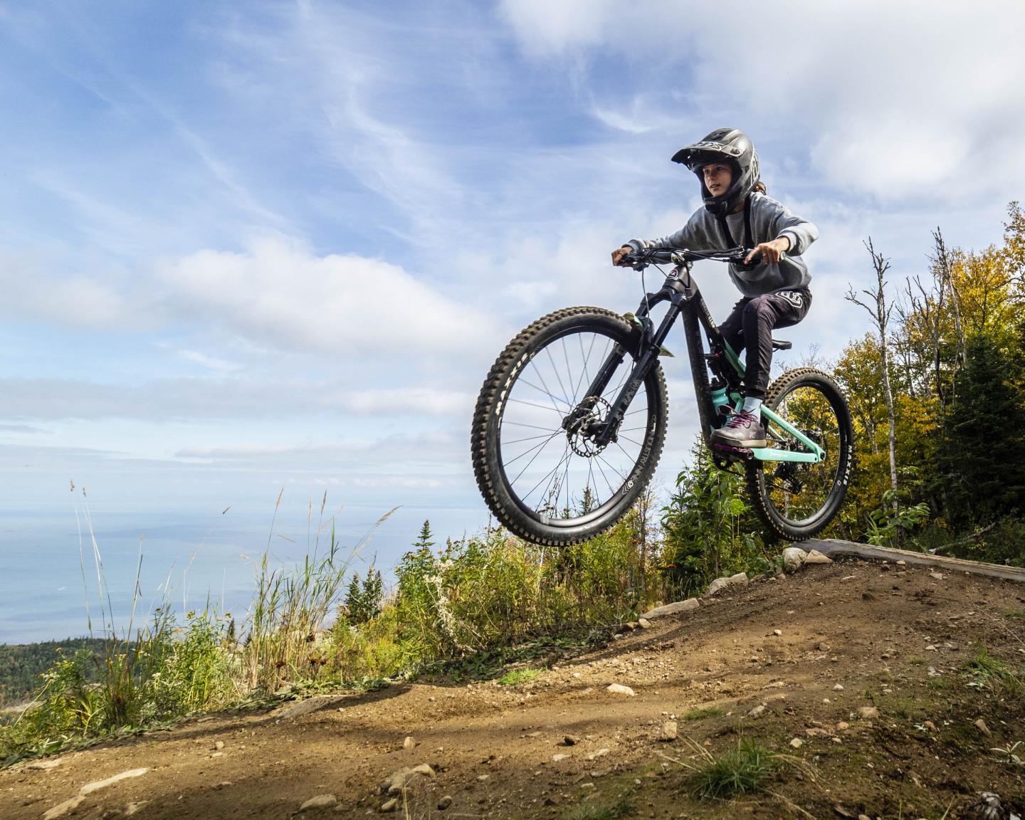 Charlevoix Sentier Mtb Québec Massif Velo Montagne Montagne Velo À