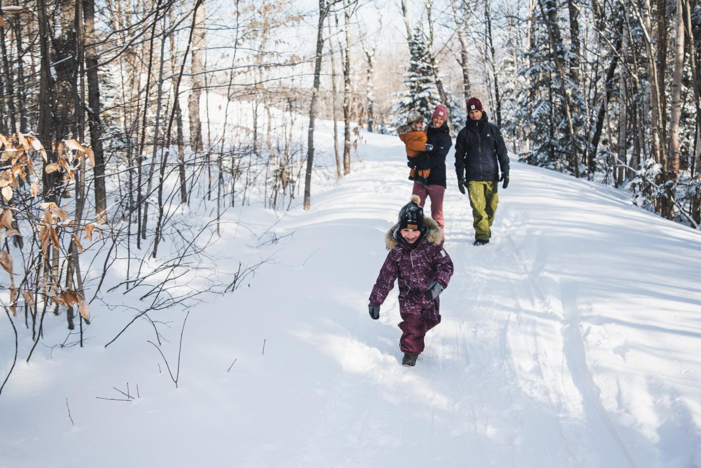 Famille au Massif de Charlevoix