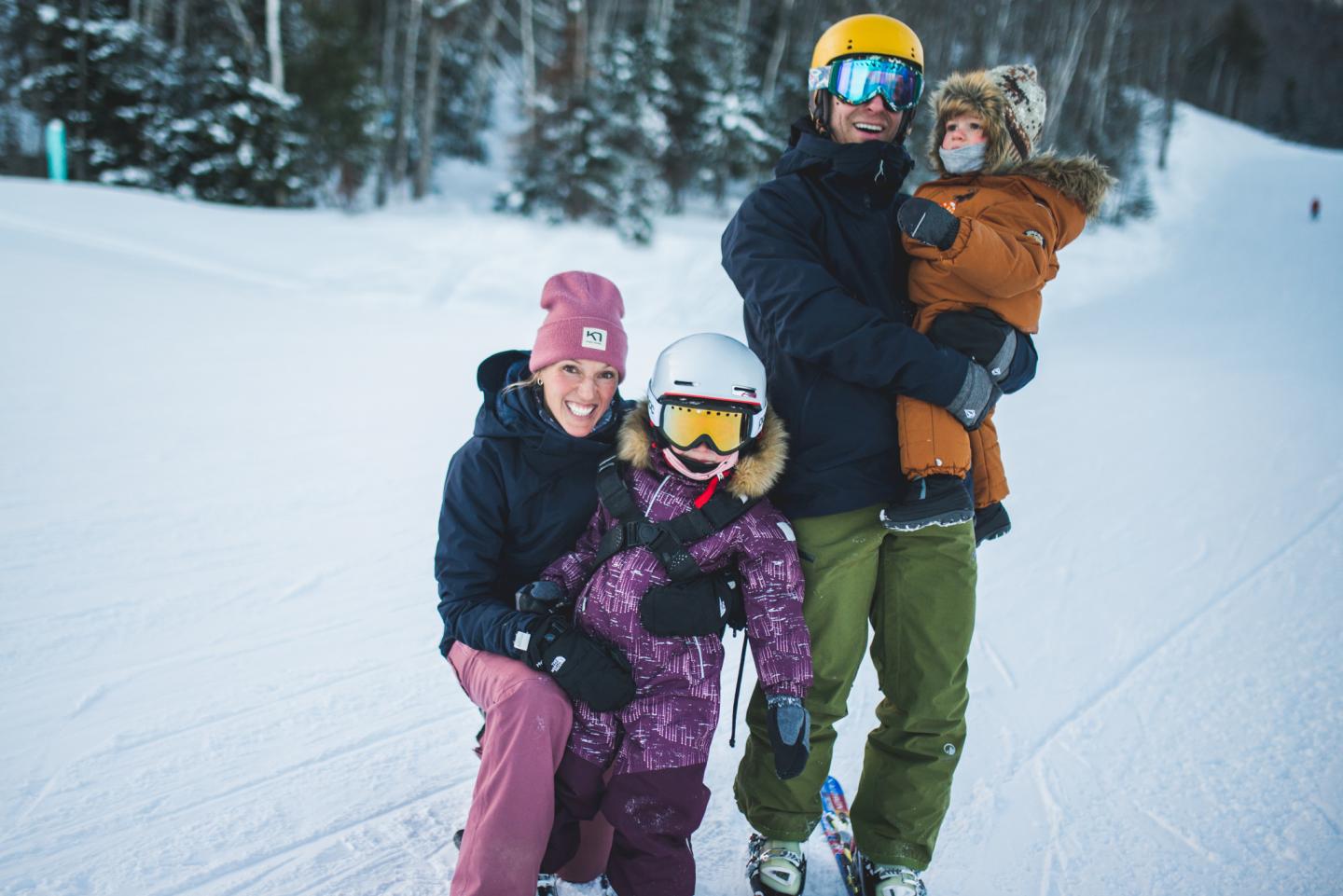 Famille au Massif de Charlevoix