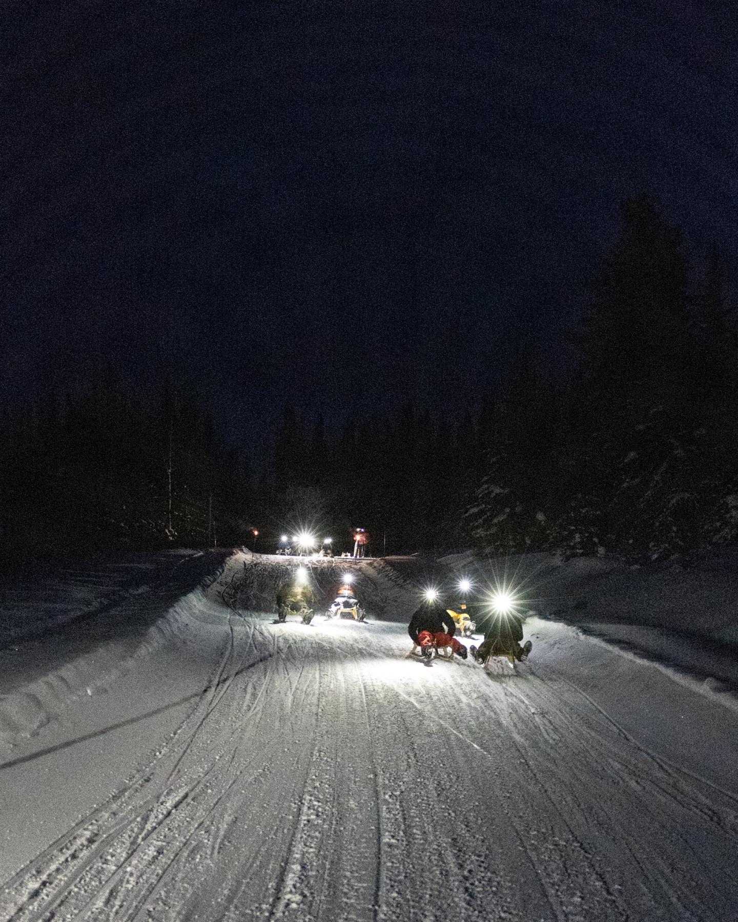Luge nocturne au Massif