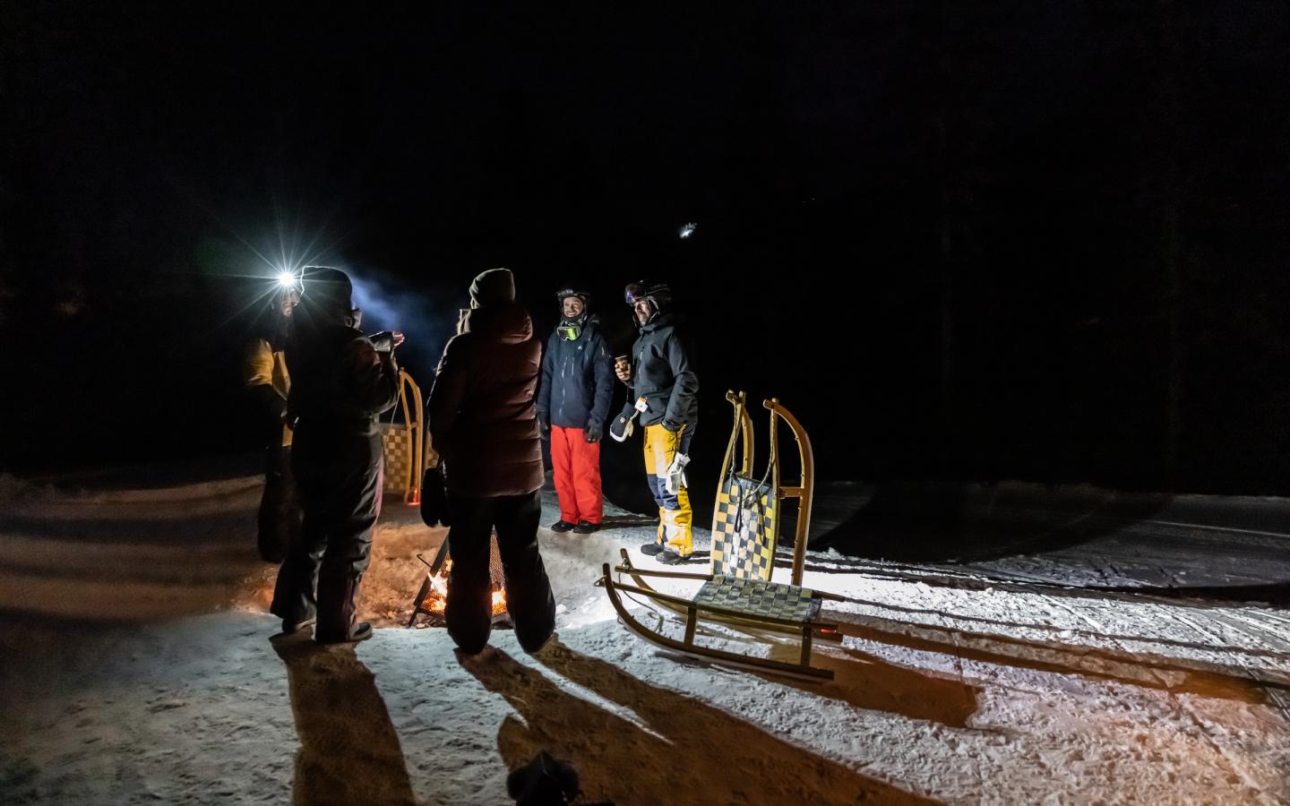 Luge nocturne au Massif