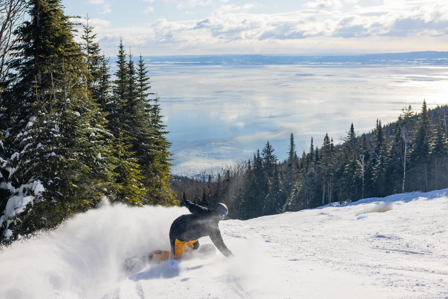 Snowboard at Le Massif
