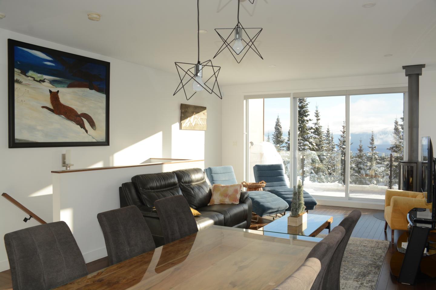 Chalet-foret 38B - hiver - salon