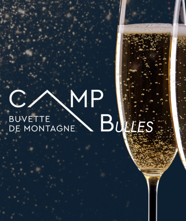 Deux flûtes à champagne sur fond étoilé sombre.